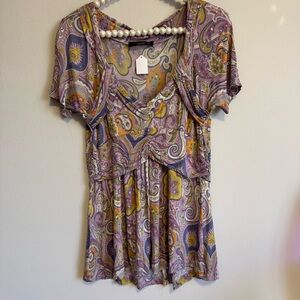 etro vintage paisley jersey top